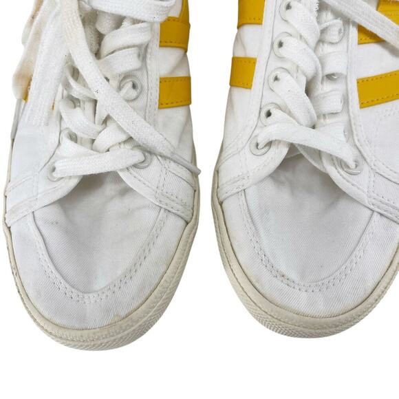 Gola Stratus Sneaker Vegan Leather Off White & Sun Yellow Size 8 - Picture 7 of 11